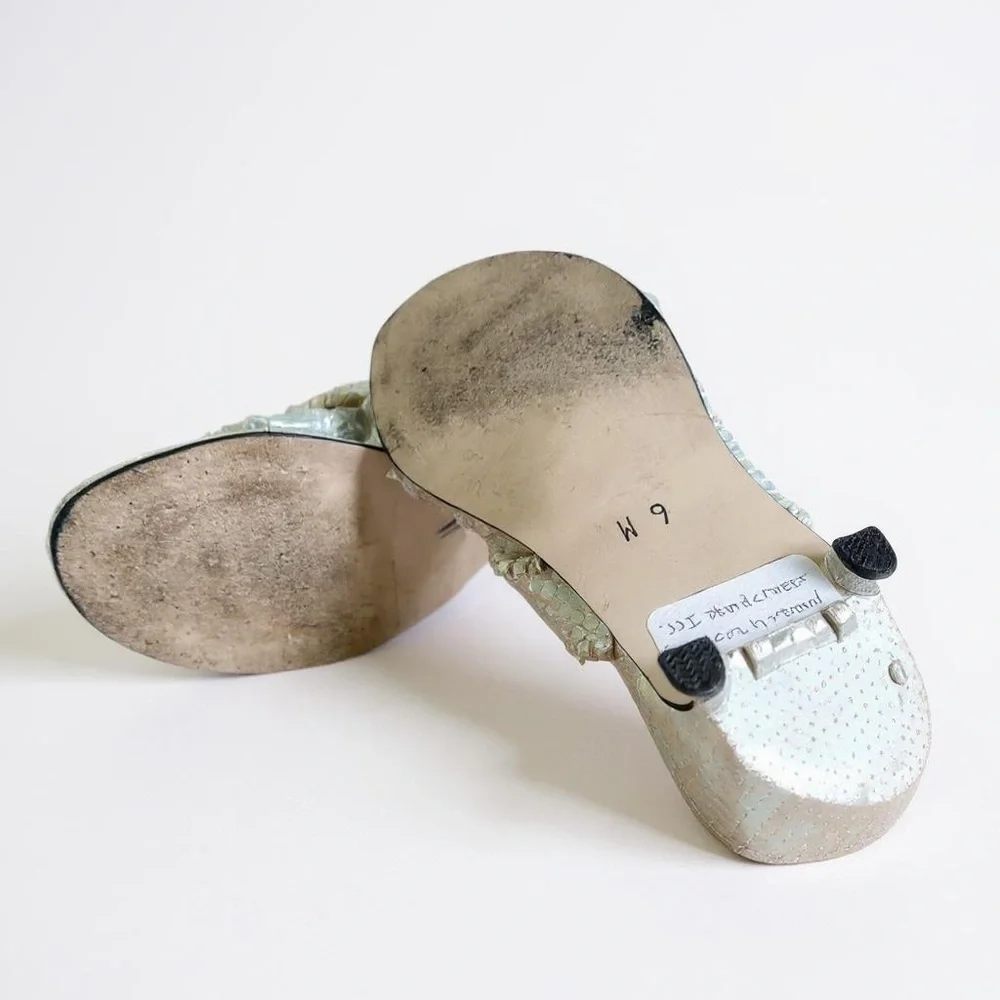 Jack Rogers Whipstitches Kitten Heel Thong Sandals SZ 6 - Picture 10 of 16